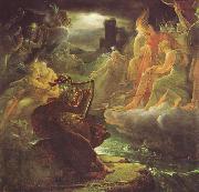 Ossian on the Bank of the Lora, Invoking the Gods to the Strains of a Harp. Francois Pascal Simon Gerard